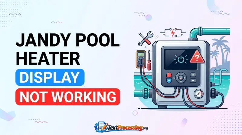 Jandy Pool Heater Display Not Working