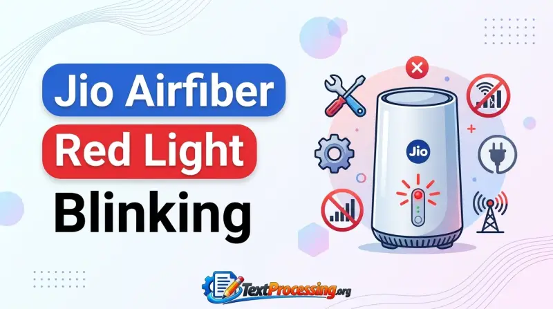 Jio Airfiber Red Light Blinking