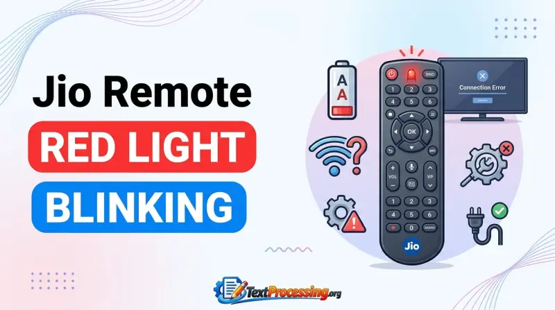 Jio Remote Red Light Blinking