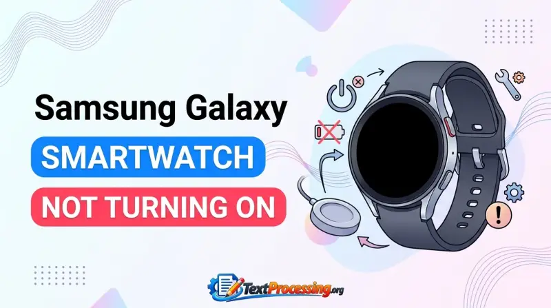 Samsung Galaxy Smartwatch Not Turning On