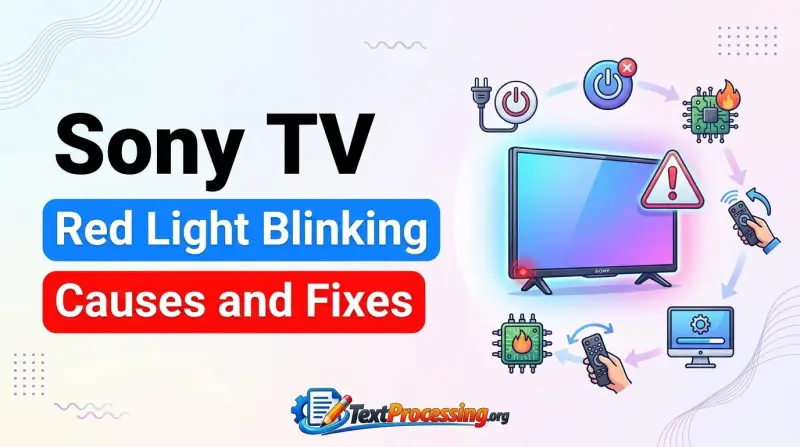 Sony TV Red Light Blinking Causes and Fixes